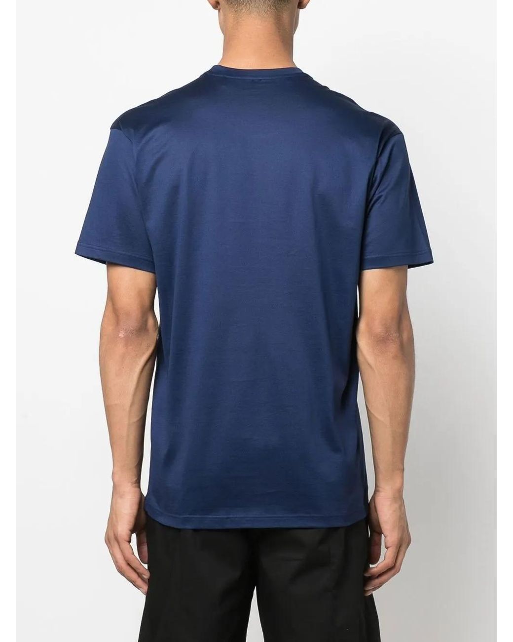 Low Brand Blue X The Place Gallery Embroidered-Logo T-Shirt for men