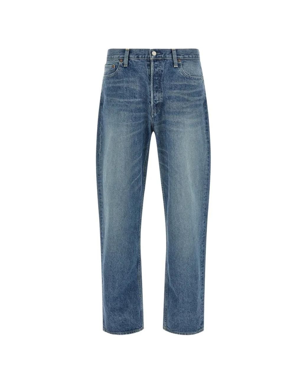 stein Blue Faded Straight-Leg Jeans for men