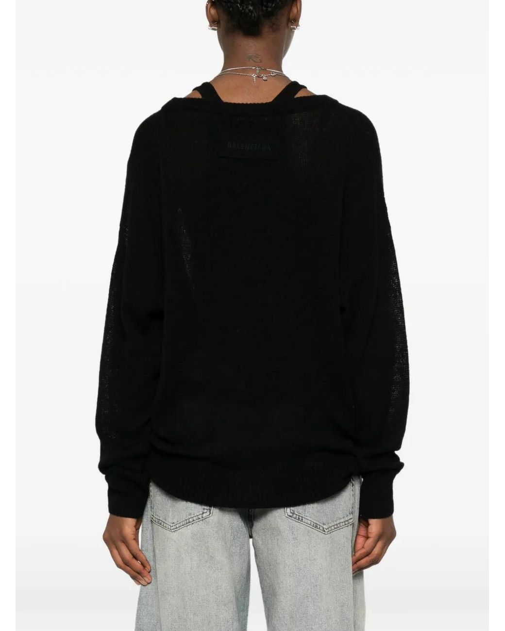 Balenciaga Black Pull Ample À Col V
