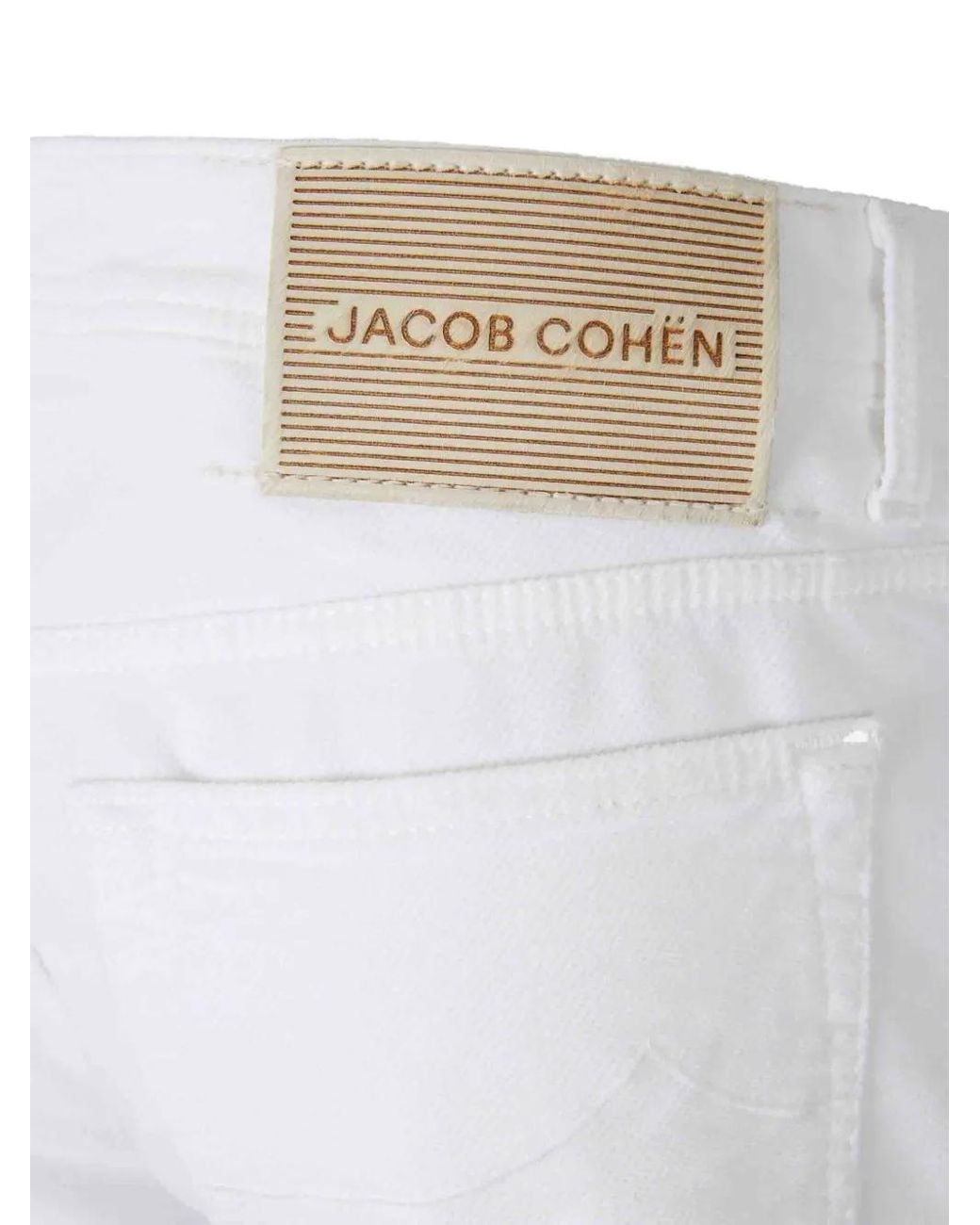 Jacob Cohen White Button-Fly Jeans for men