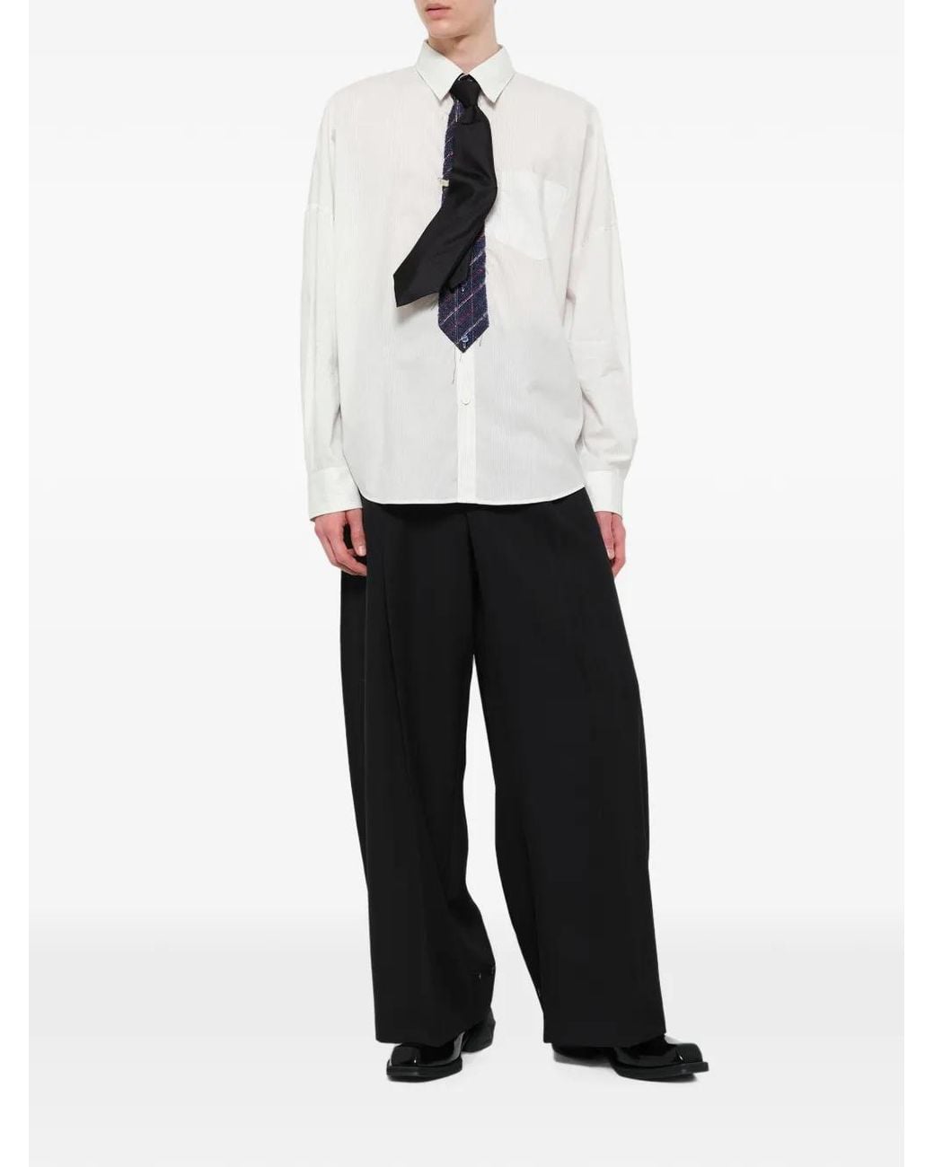 Doublet Black Logo-Patch Tie for men