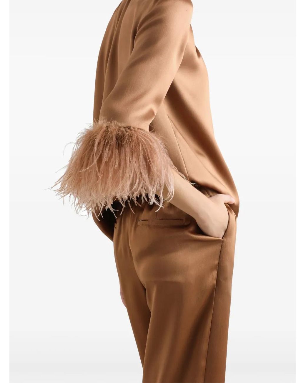 Dolce & Gabbana Brown Silk Pyjama Trousers