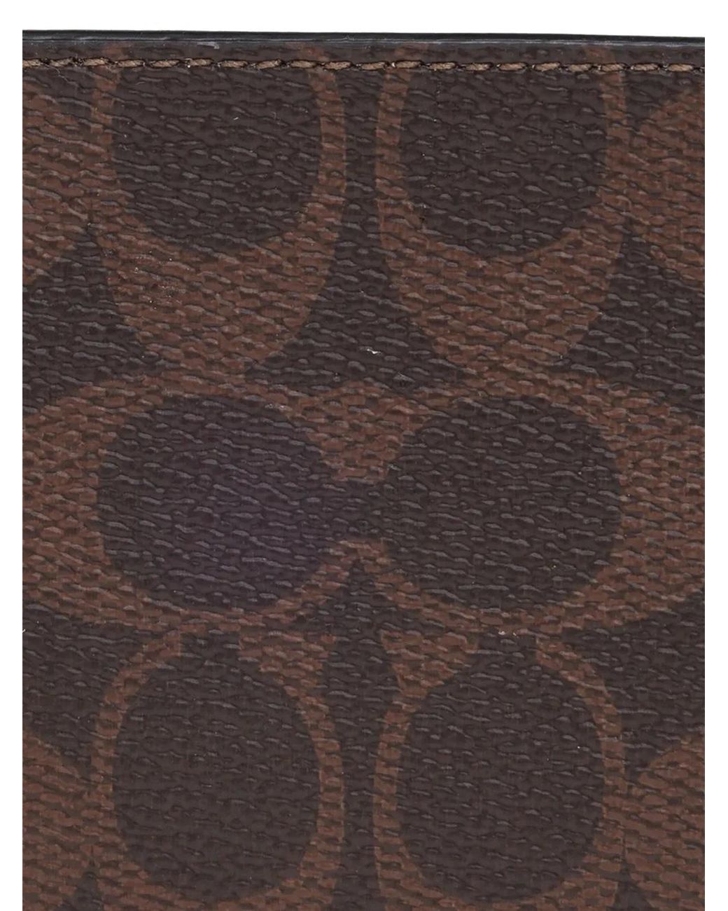 COACH Brown Logo-Pattern Wallet for men