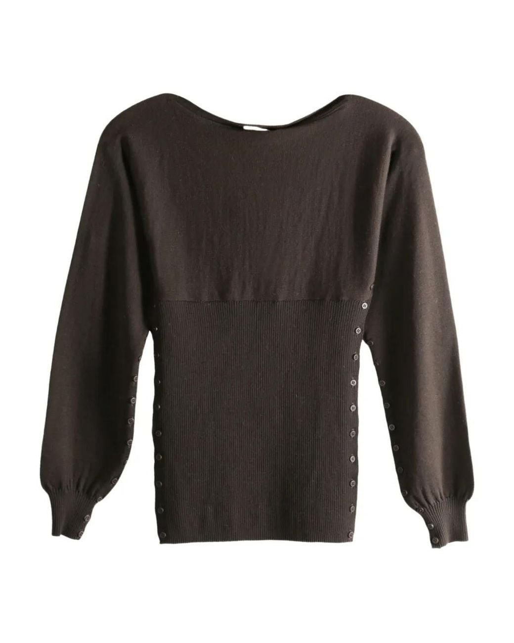 Paloma Wool Black Ribbed Buttoned Sweater