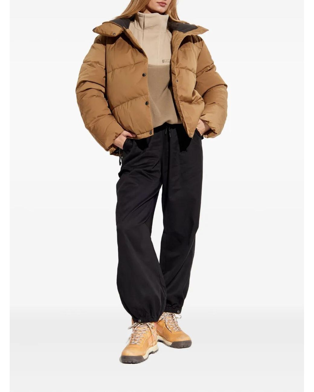Rethinkit Studios Brown Button Padded Puffer Jacket