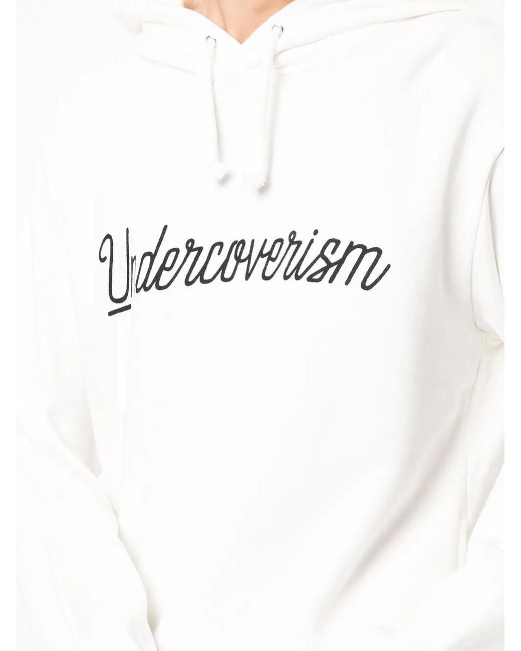 Undercoverism White Logo-Print Pullover Hoodie for men