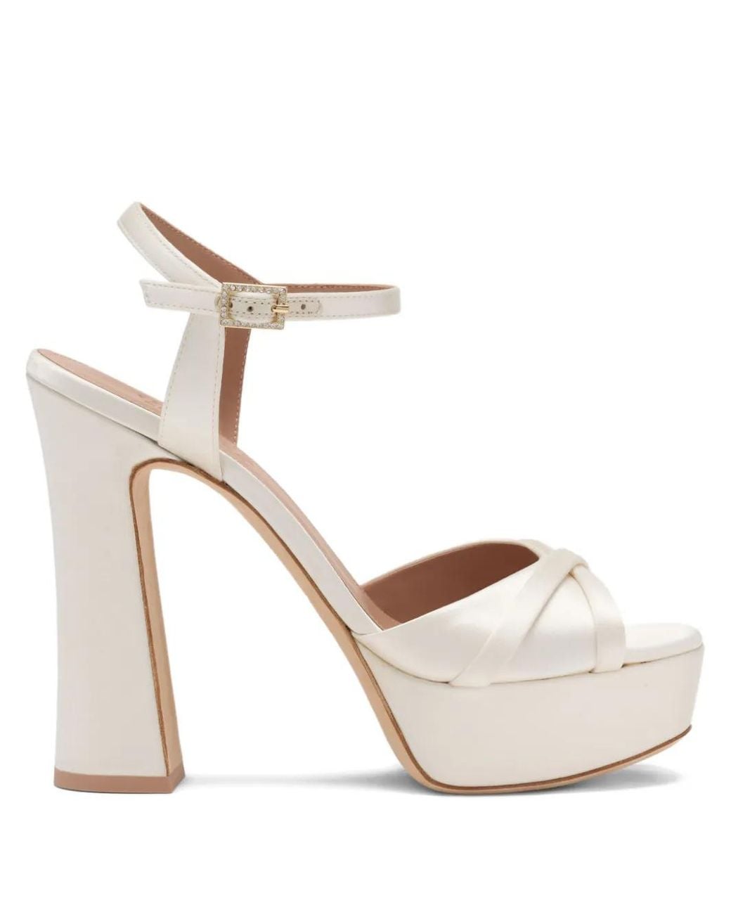 Malone Souliers White "Keaton" Pump Sandal T.125