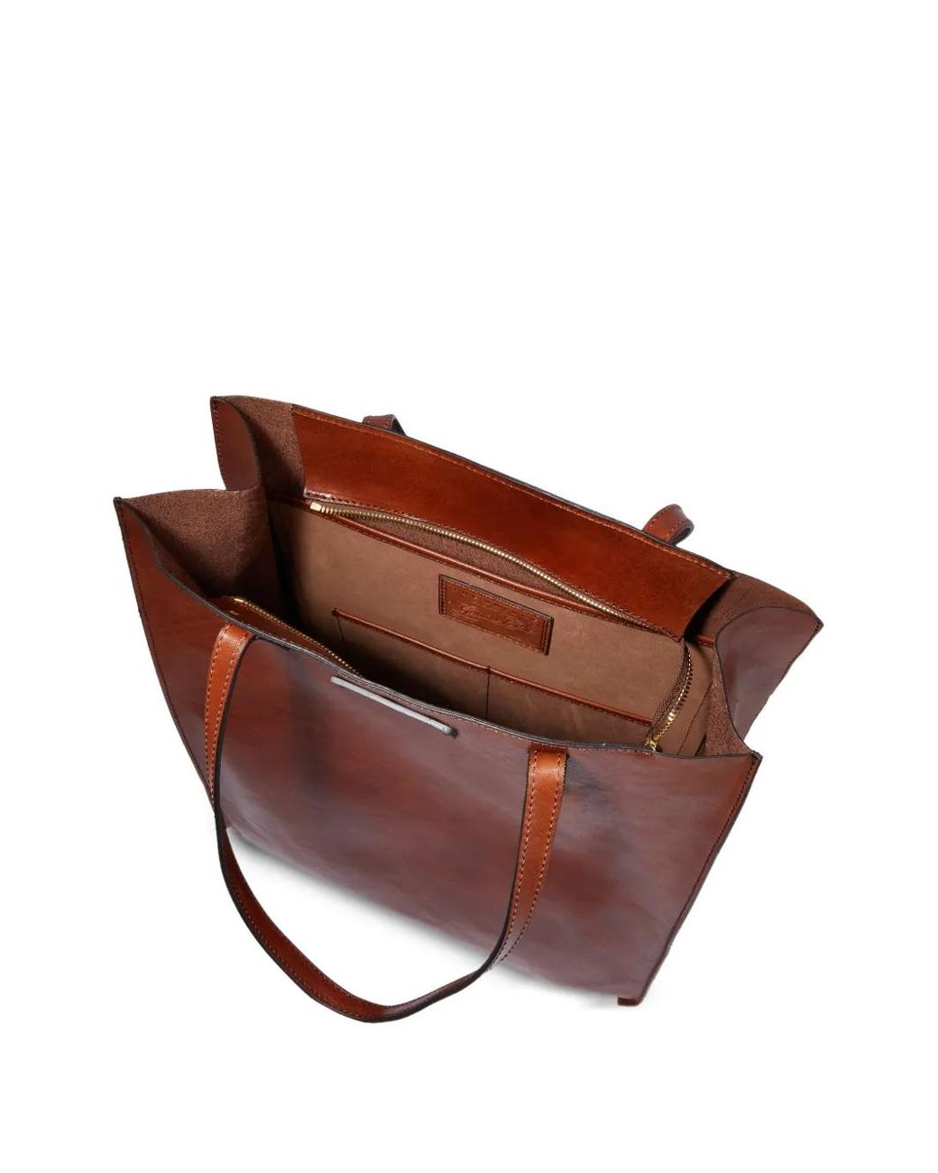 The Bridge Red Leather Tote Bag