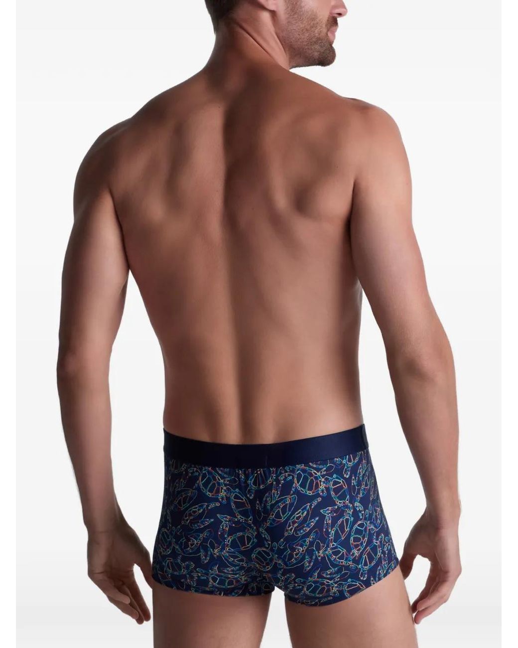 Aubade Blue Turtle-Print Trunks for men