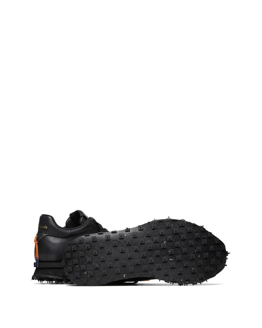 Barracuda Black Impact Leather Panelled Sneakers for men