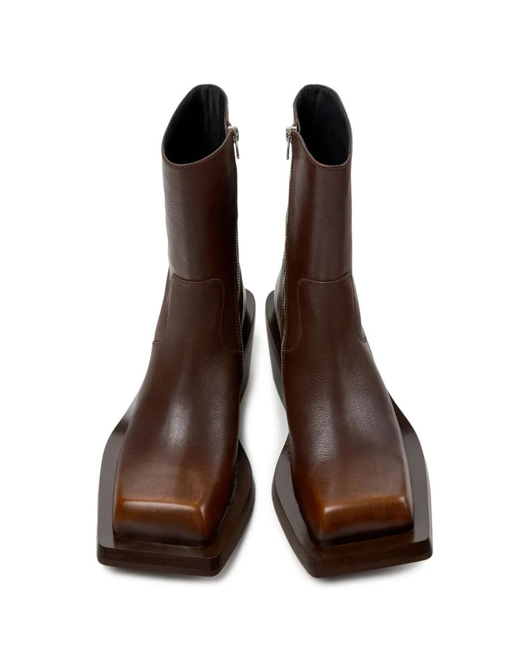 CAMPERLAB Brown Bottines Quetal À Bout Carré