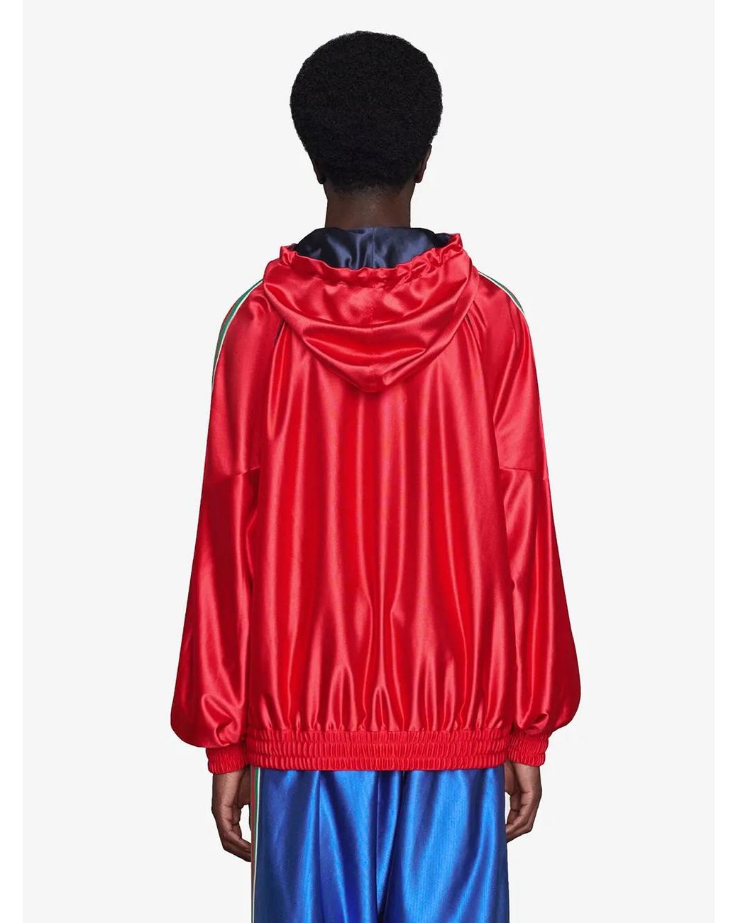 Sudadera Con Capucha Y Tribanda Web Gucci de hombre de color Red