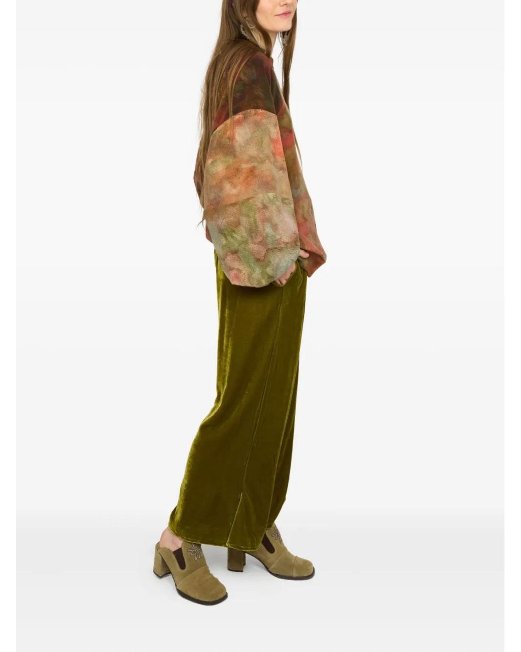 Anntian Brown Tie-dye Pullover