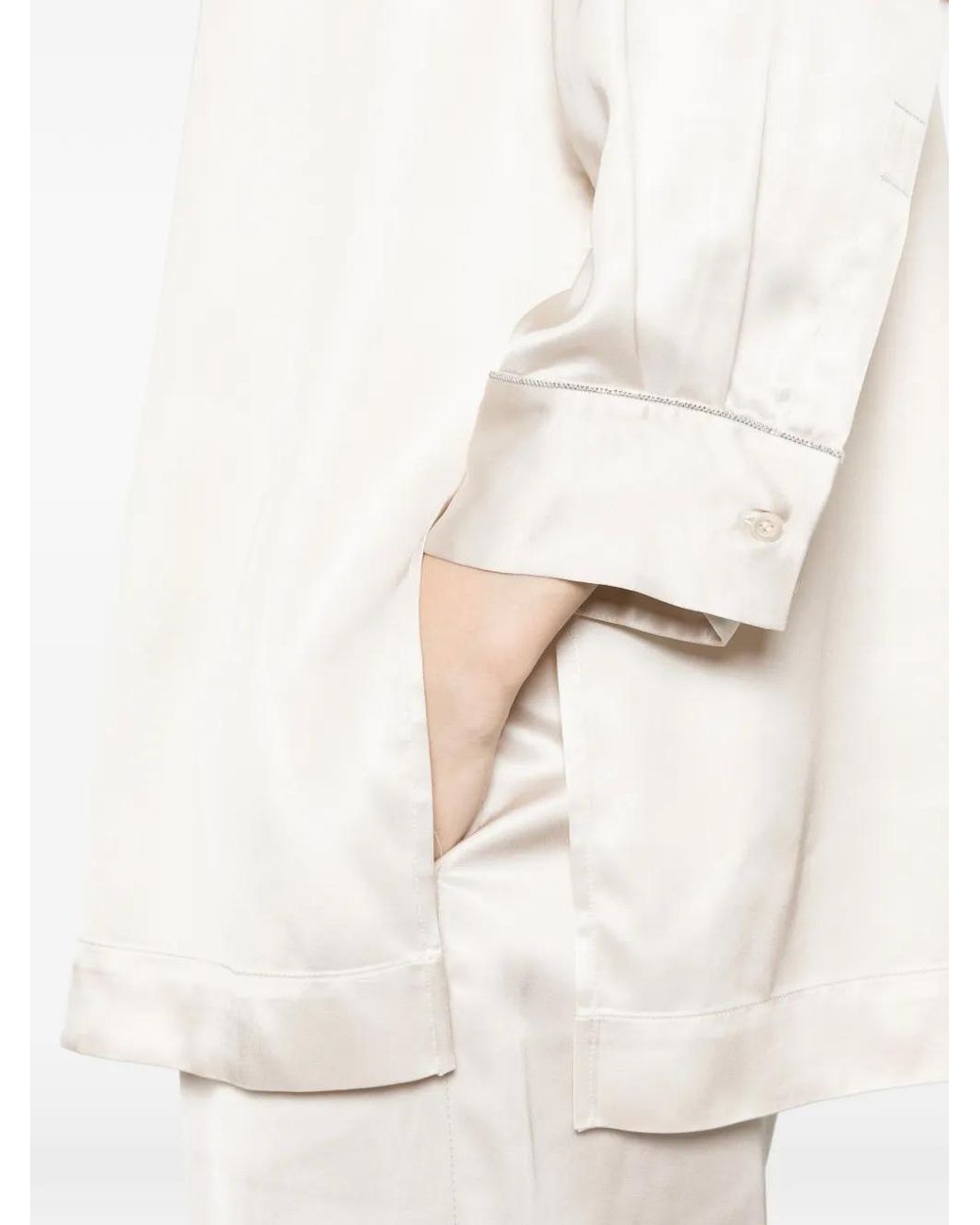 Peserico White Button-Fastening Shirt