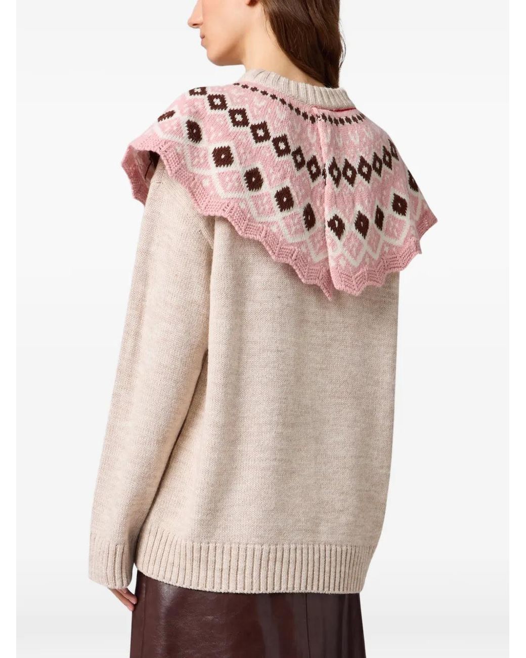 MSGM Pink Langärmeliger Pullover