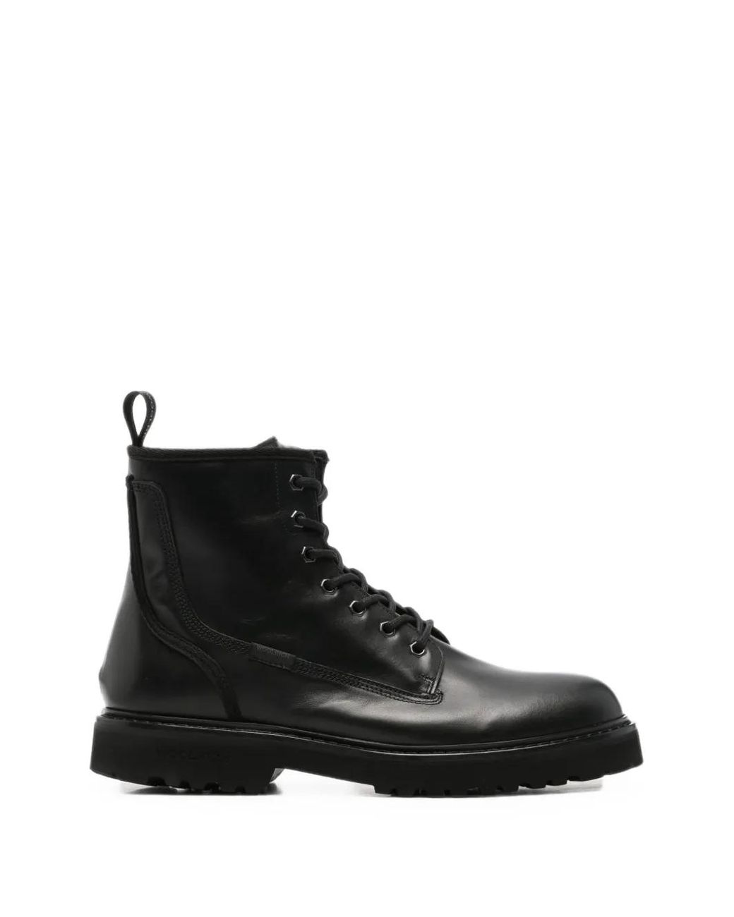 Woolrich Black Lace Up Boots for men