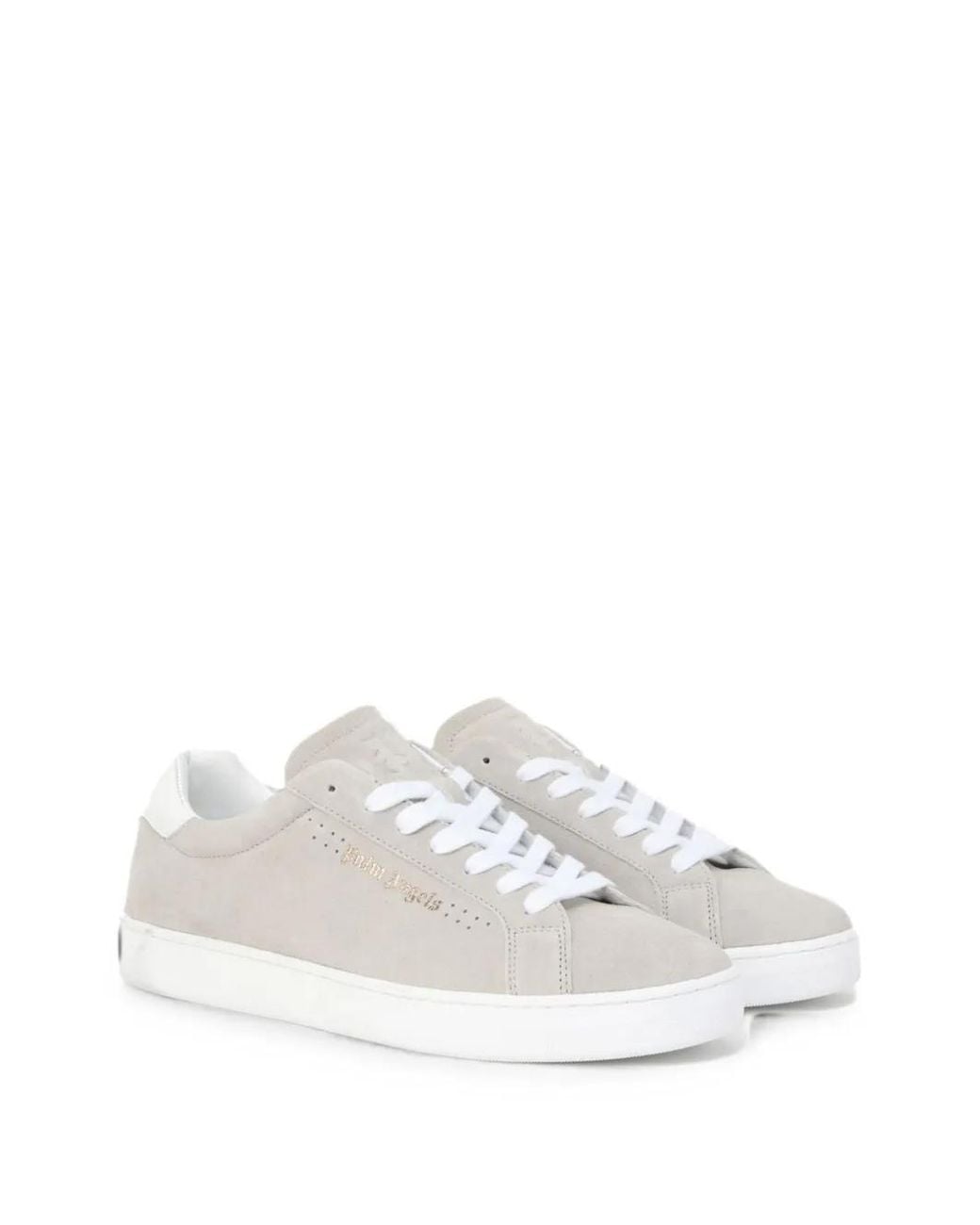 Palm Angels White Logo-Print Sneakers for men