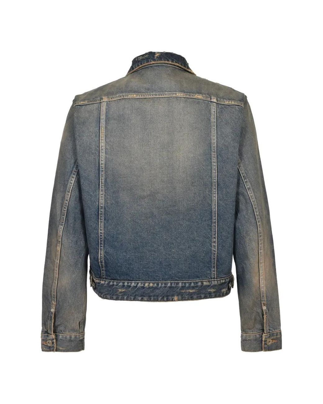 CEDARWOOD Gray Zip-Up Boxy-Fit Denim Jacket for men