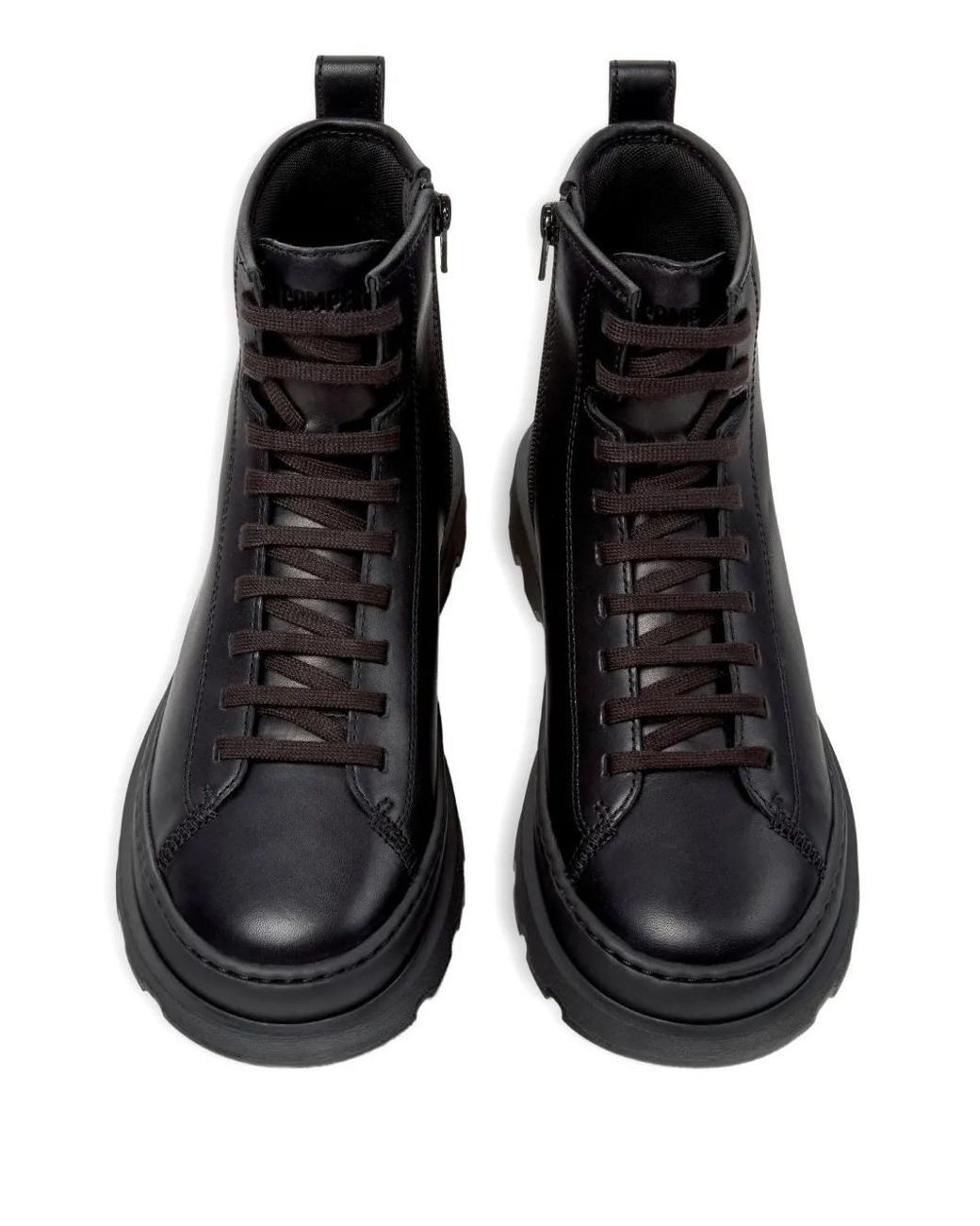 Camper Black Lace-Up Boots