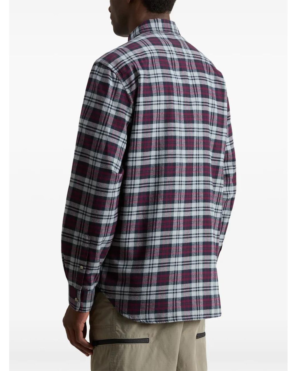 Woolrich Blue Lightweight Flannel Shirt for men