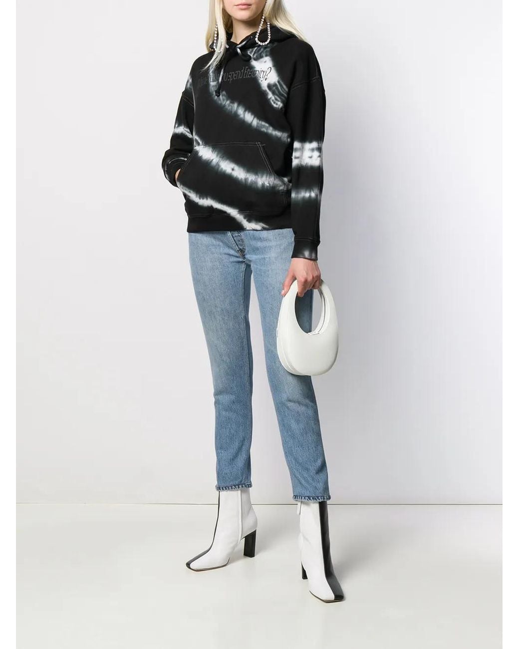 Re/done Blue High-Rise Cropped Jeans