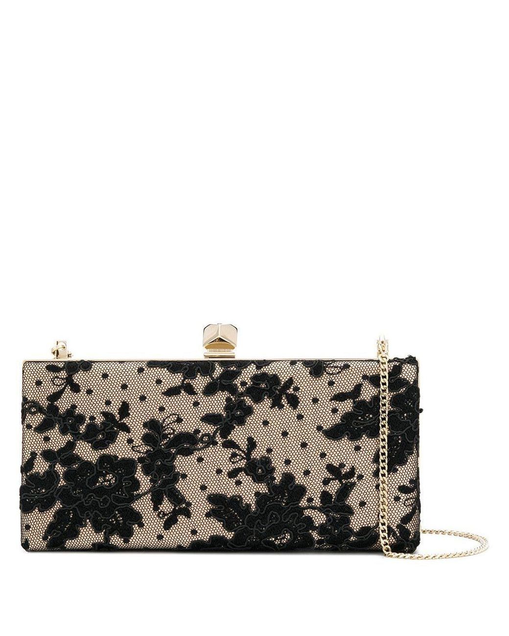 Jimmy Choo Celeste Floral Lace Clutch in Black Lyst