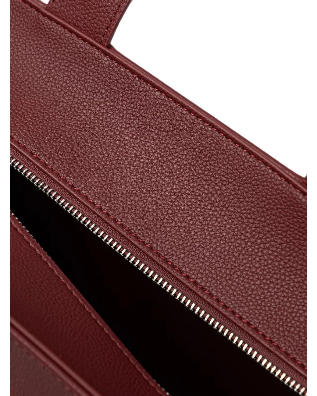 DKNY Red Hadlee Logo-Embossed Charm Tote Bag