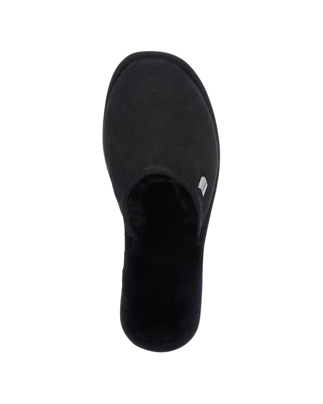 EMU Black Platinum Yamba Logo-Plaque Shearling-Lined Slippers for men