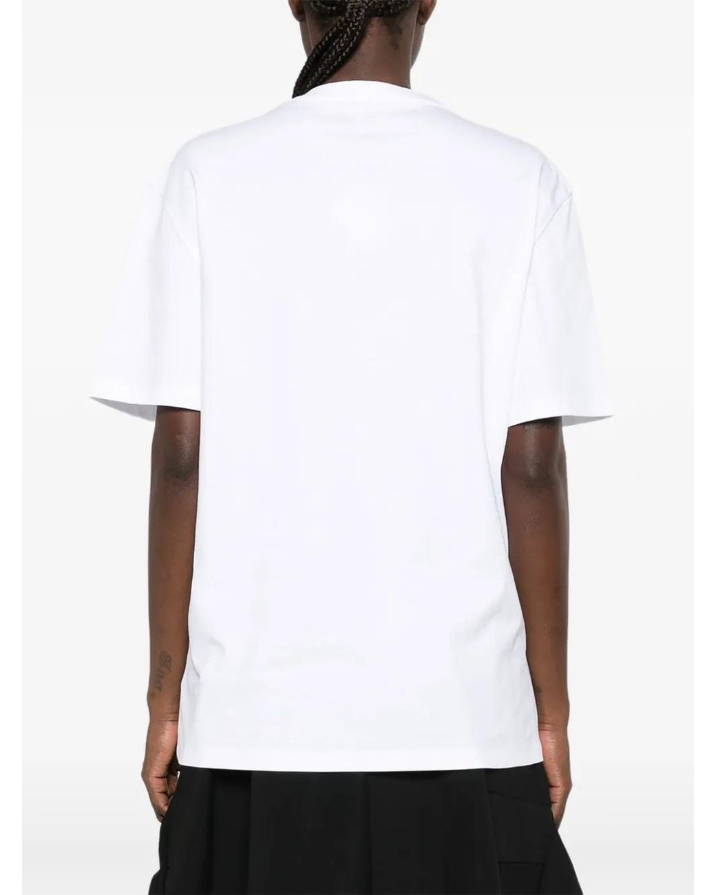 Loewe White Logo-Embroidered Pocket T-Shirt