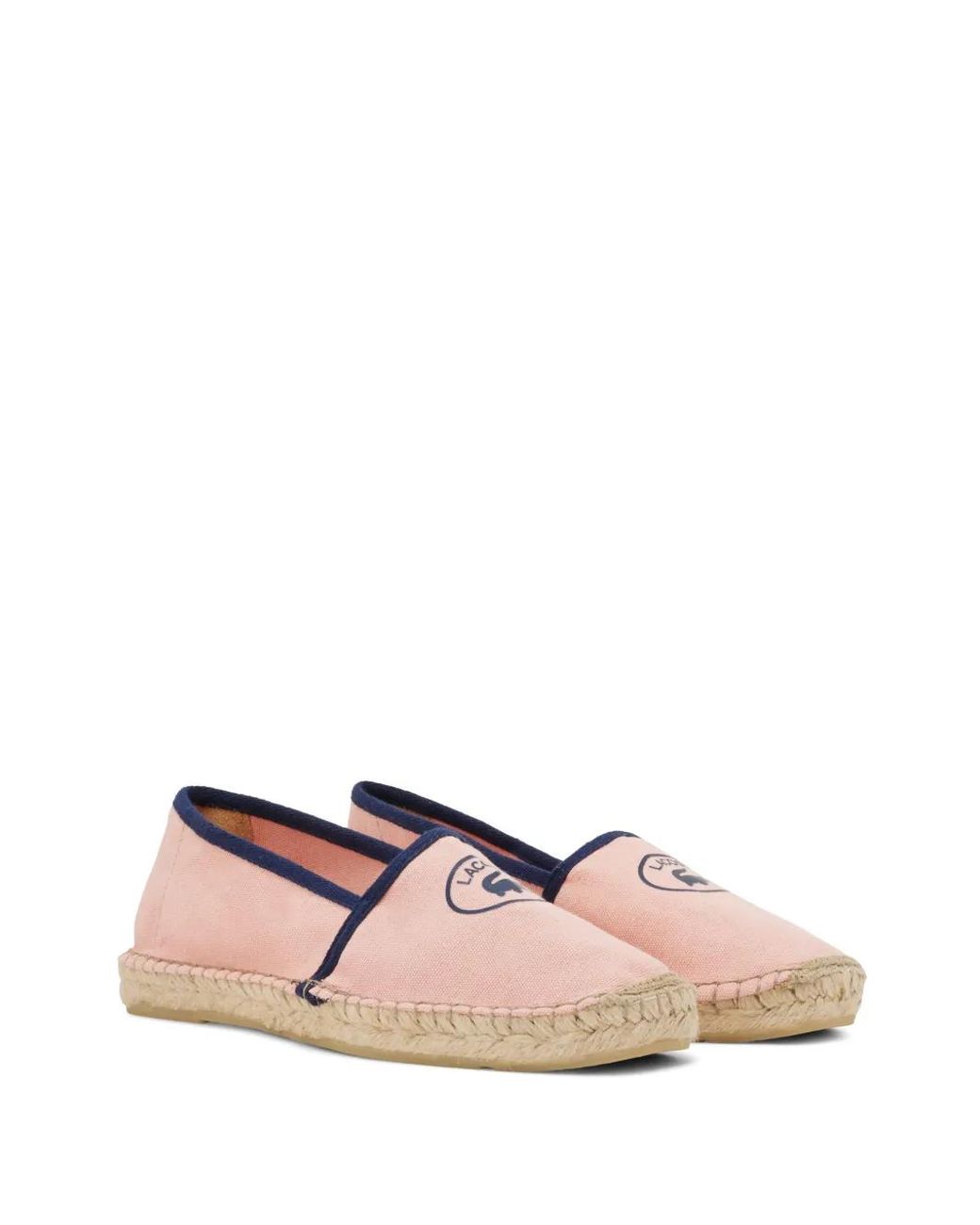 Lacoste Pink Logo-Print Espadrilles