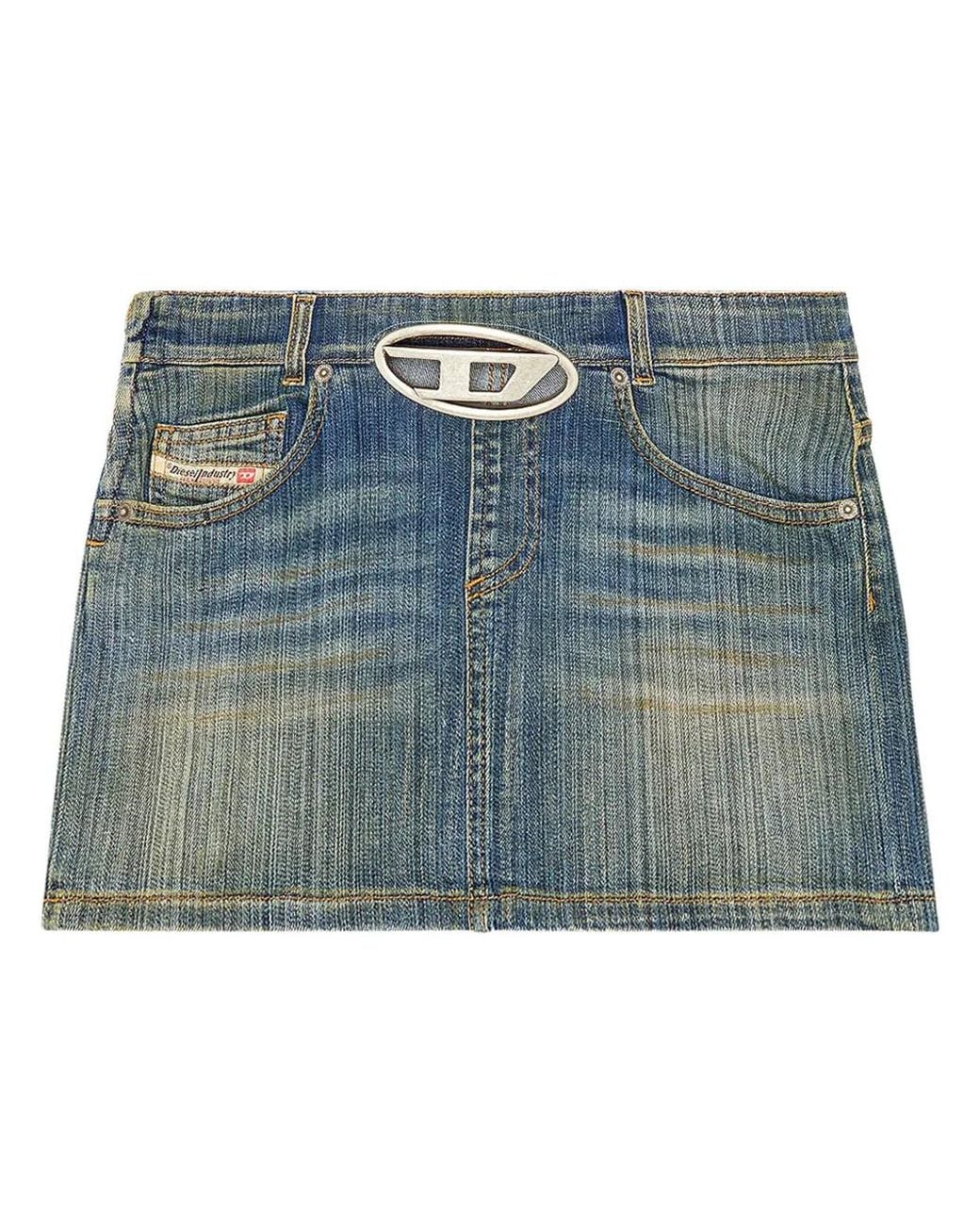 DIESEL Blue Mini Skirt