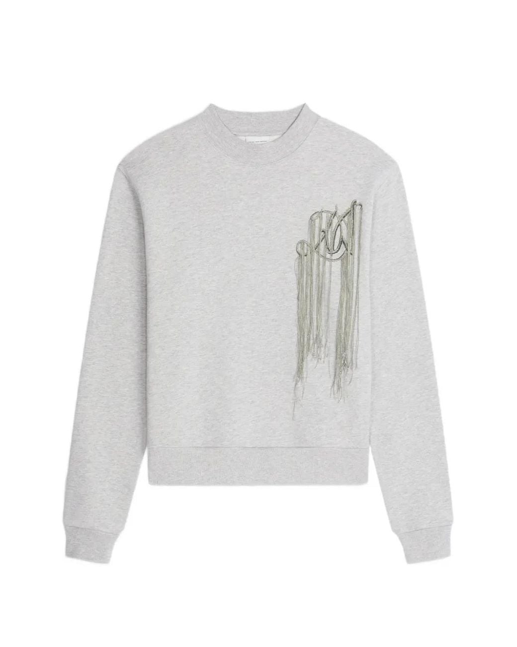 Dries Van Noten White Embroidered Sweatshirt for men