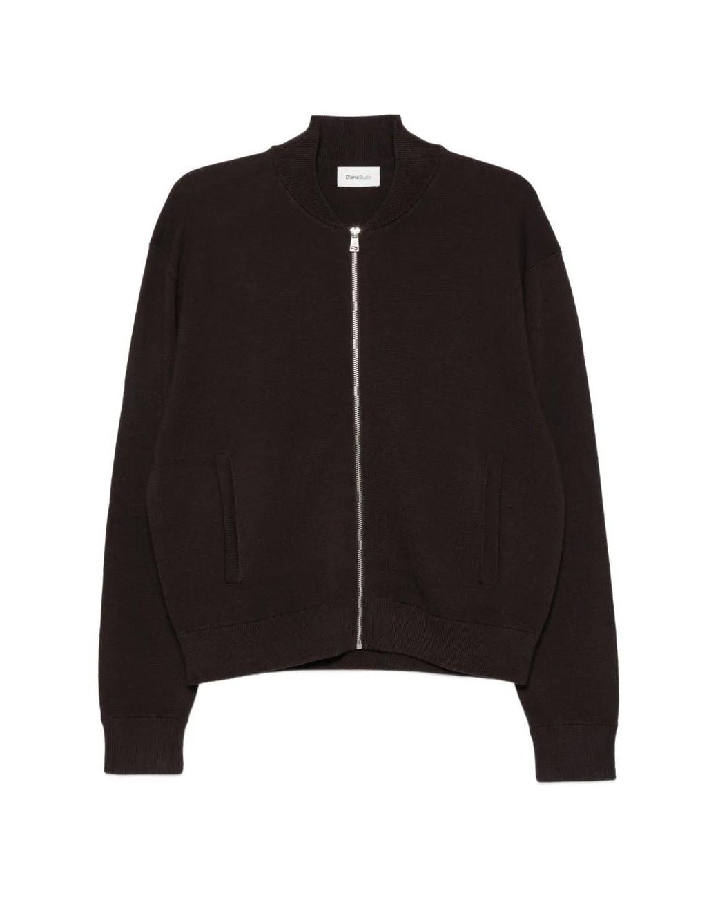 Diana Studio Black Zip-Up Cardigan for men