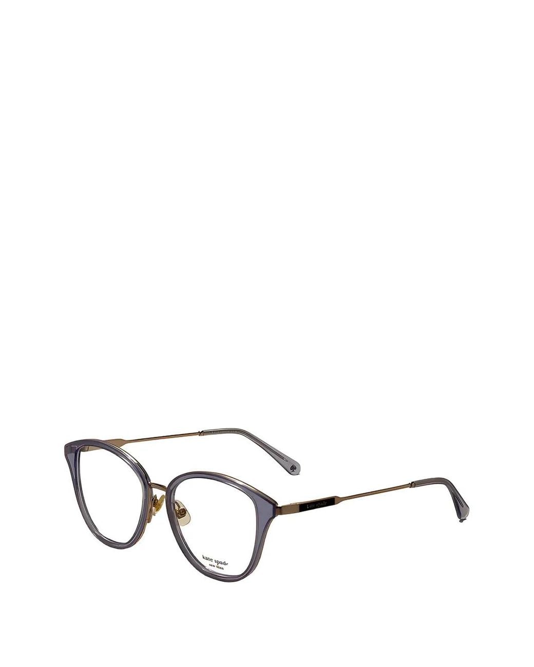 Kate Spade White Glitter-Effect Geometric-Frame Glasses