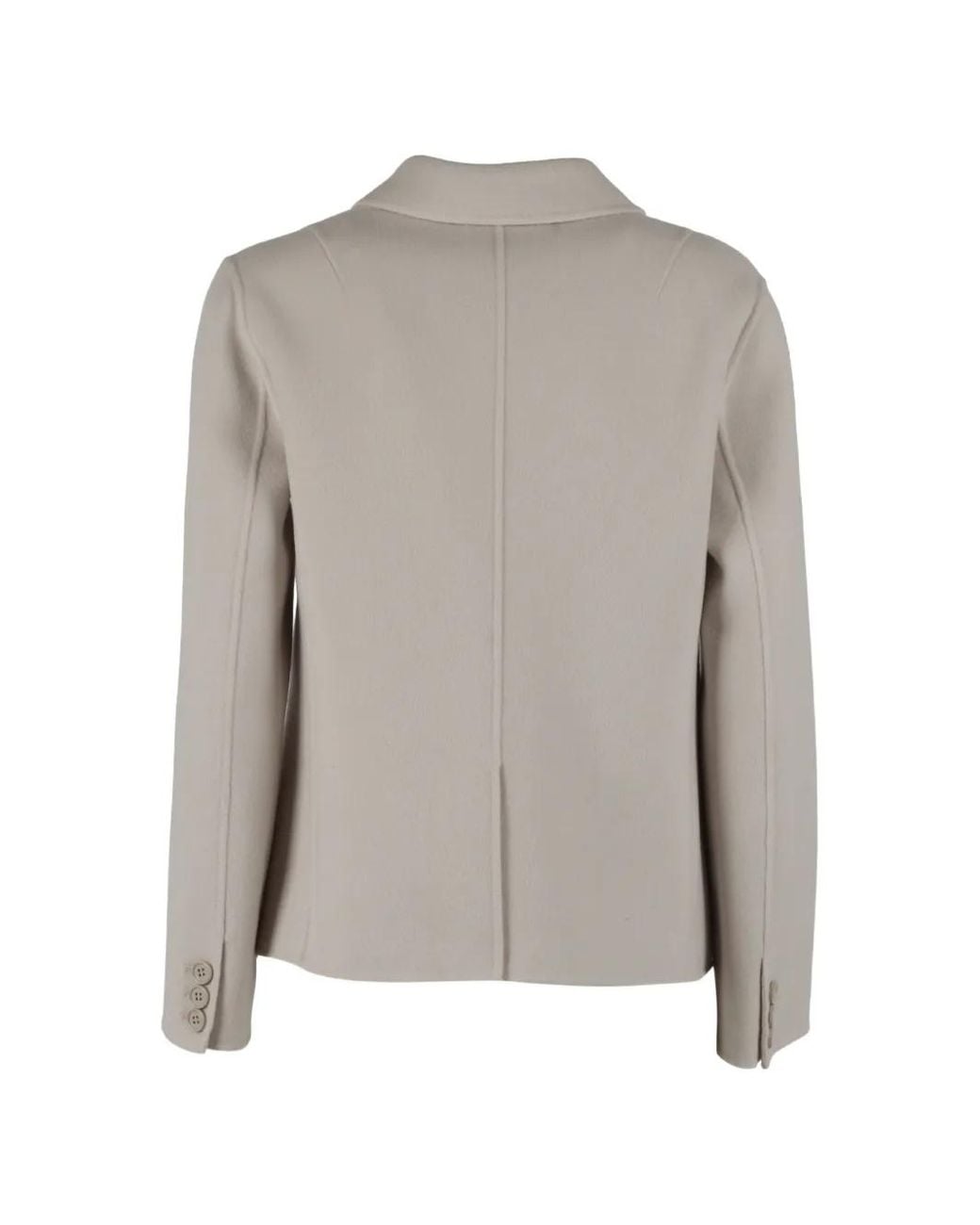 Max Mara Gray Veste Giacca Magia À Poche Plaquée