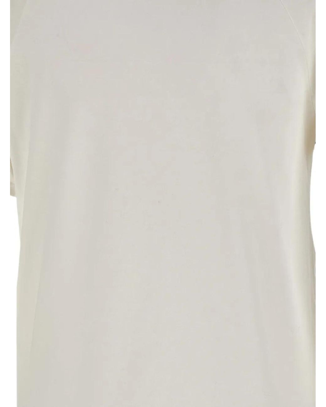 MM6 by Maison Margiela White Distressed-Panel T-Shirt