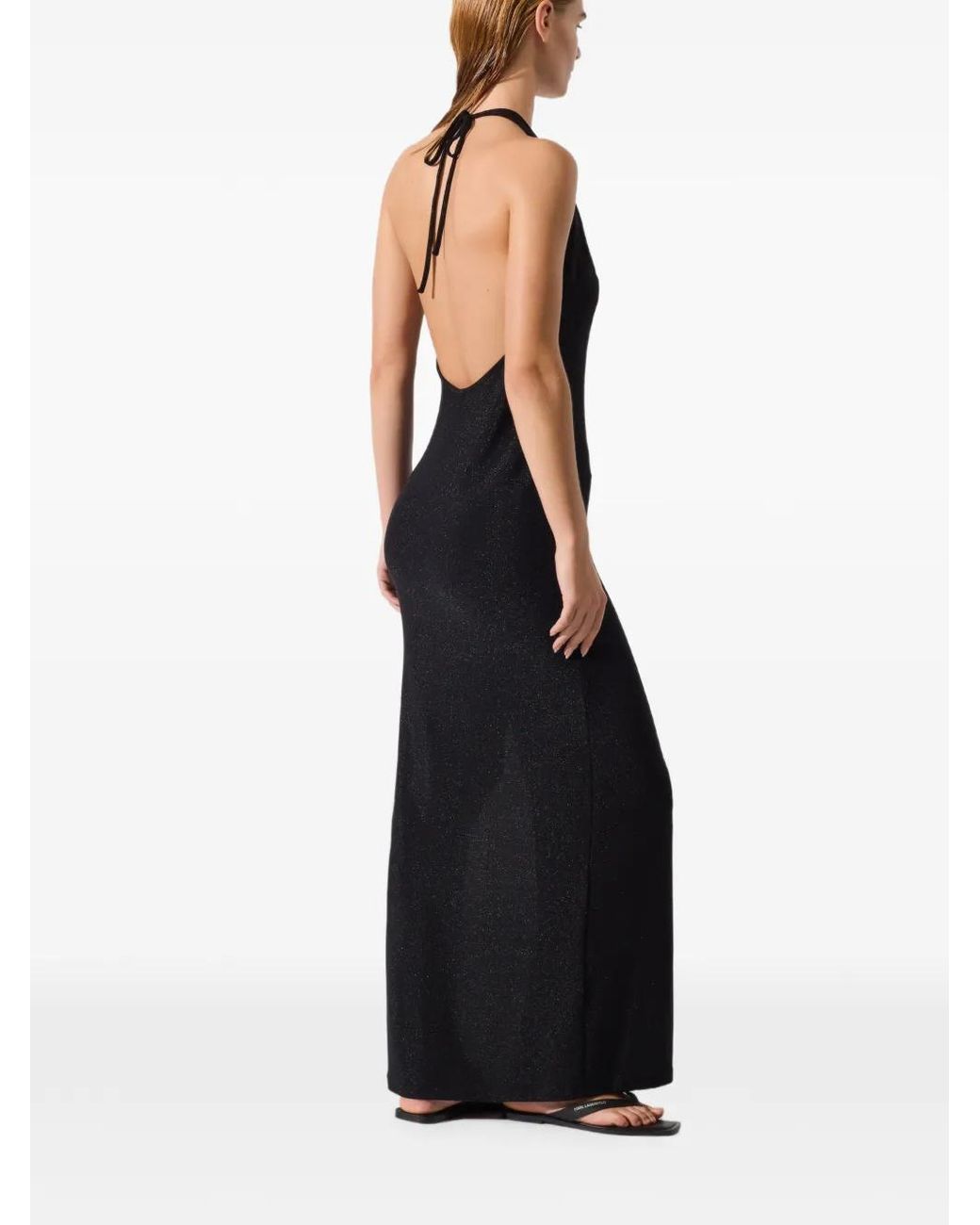 Karl Lagerfeld Black Signature Lurex Dress