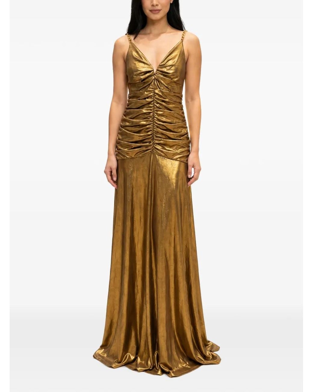 Guess Metallic Ruched Gown
