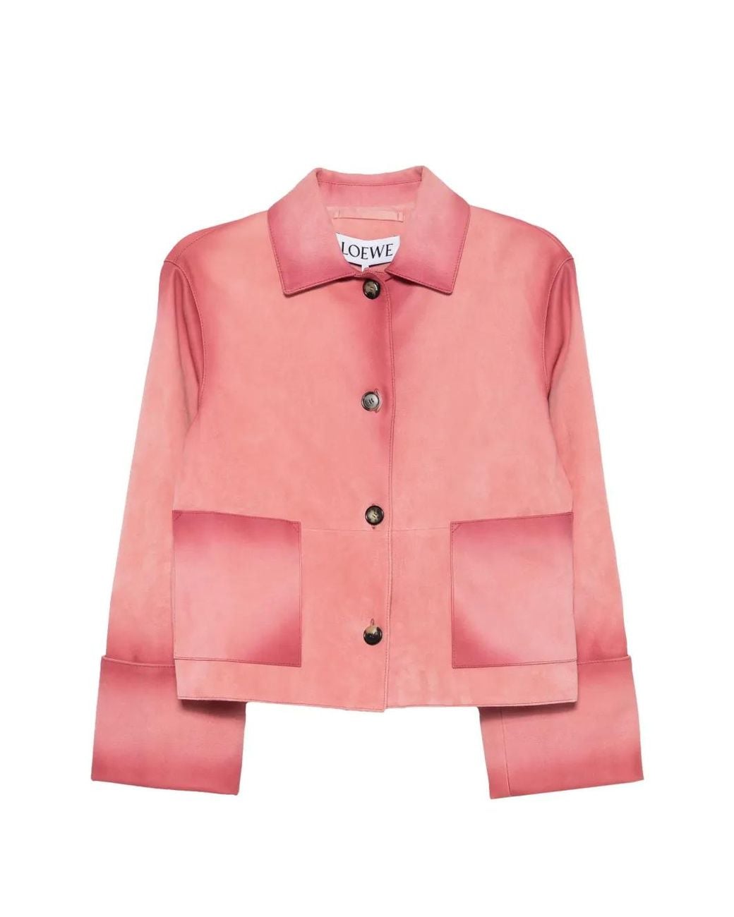 Loewe Pink Veste En Daim À Revers