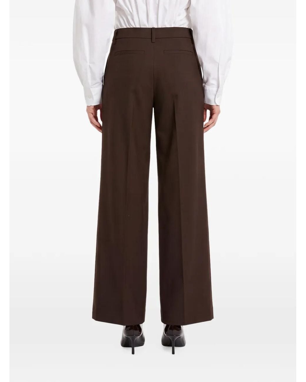 Thelatest Brown Deva Pleated Wide-Leg Trousers