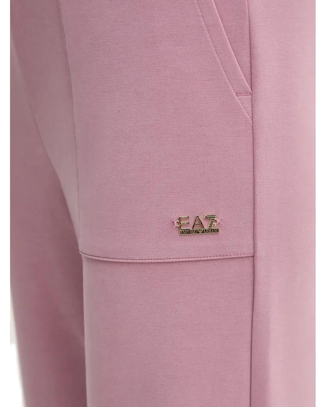 EA7 Pink Drawstring-Fastening Track Pants