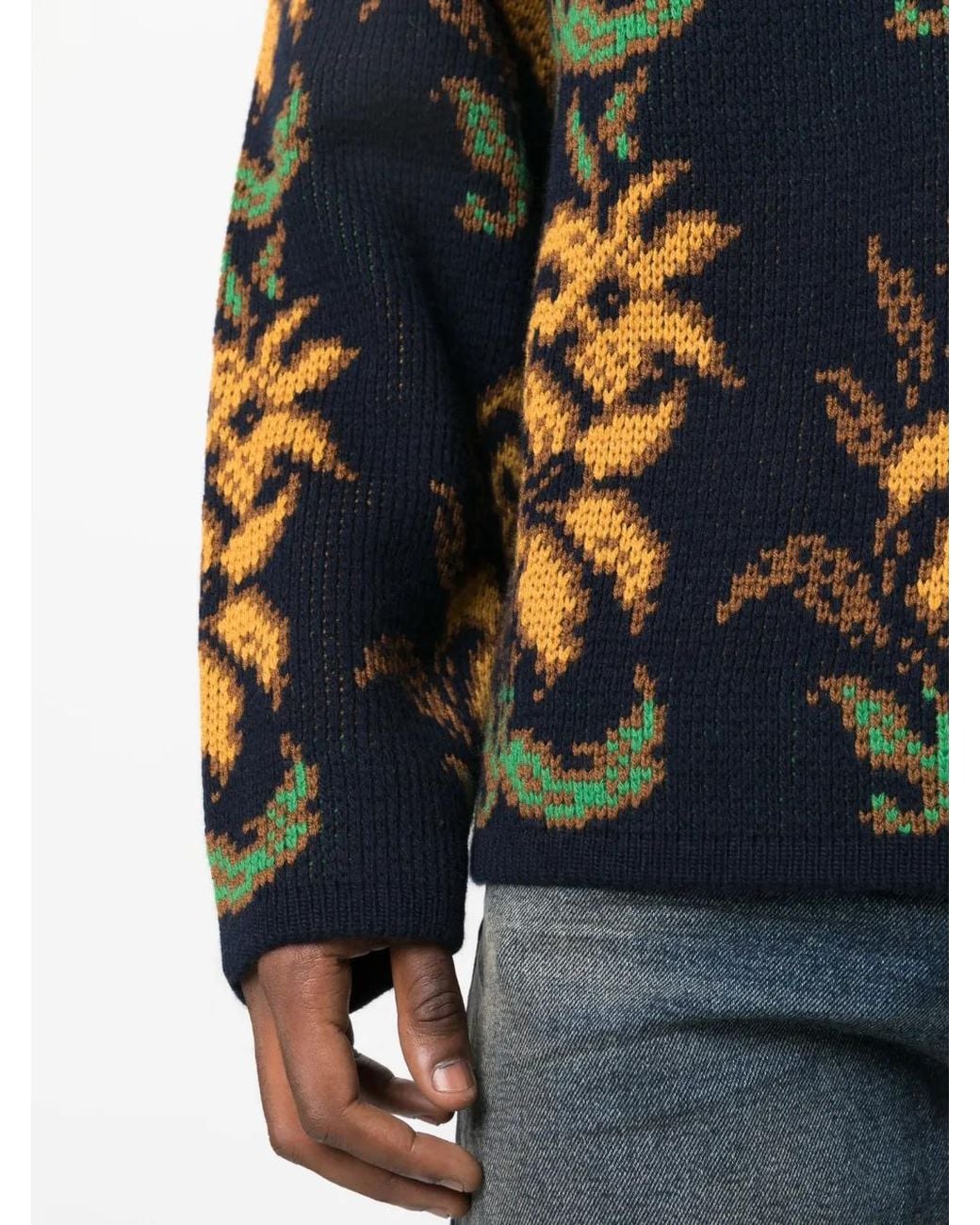 Etro Blue Crew Neck Sweater for men