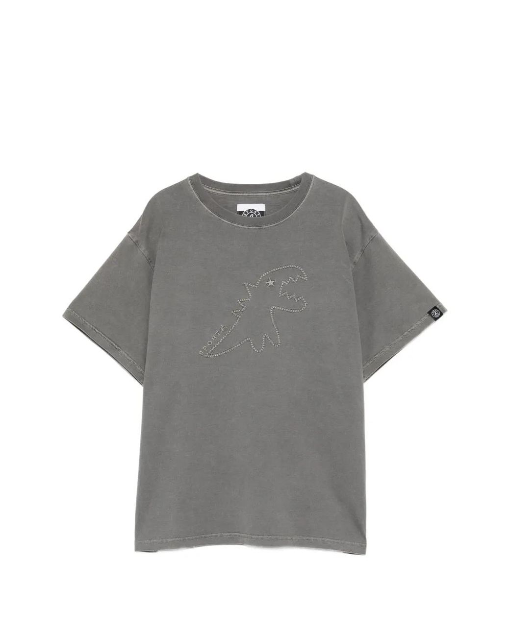 SPORT b. by agnès b. Gray Dino-Embroidered T-Shirt
