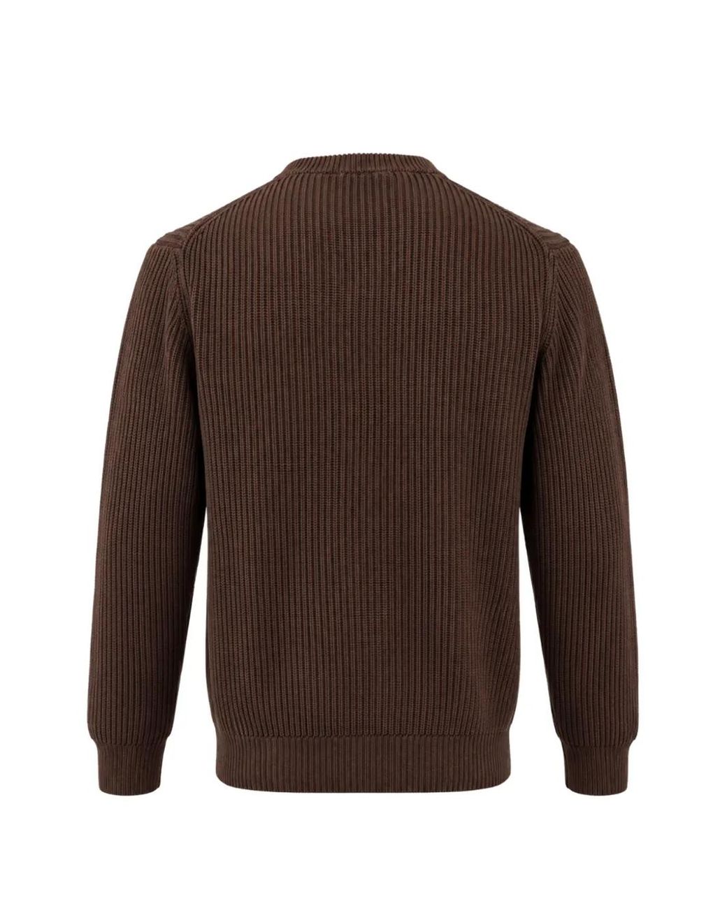 Franzese Collection Brown Steve Mcqueen Ribbed-Knit Crew-Neck Sweater for men