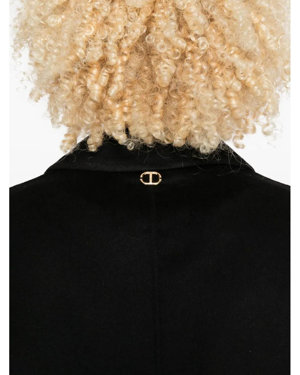 Twinset Black Single-Breasted Coat