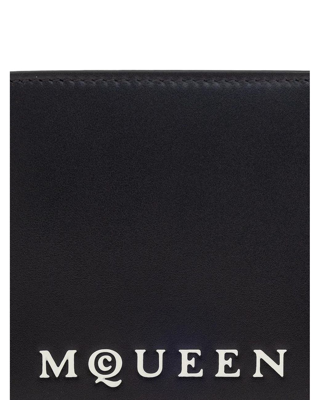McQueen Black Bifold Wallet for men