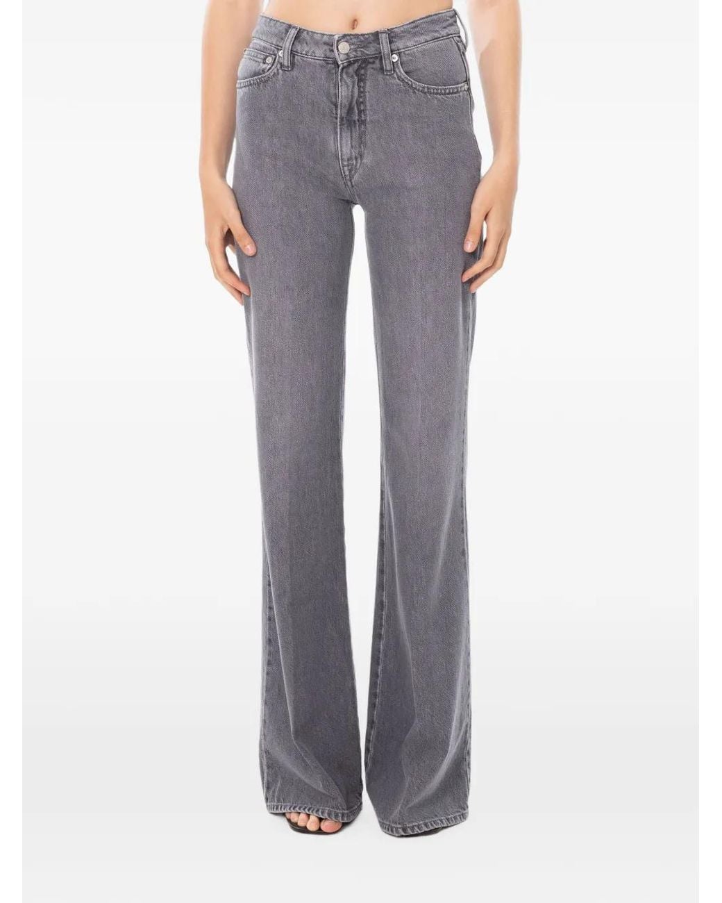 CYCLE Gray Flaire Stone-Wash Jeans
