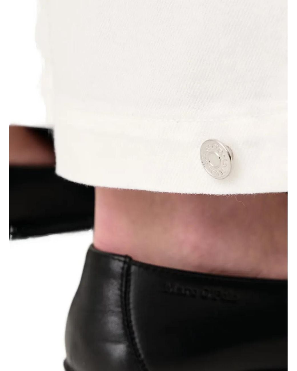Marc O' Polo White Cropped Barrel-Leg Jeans