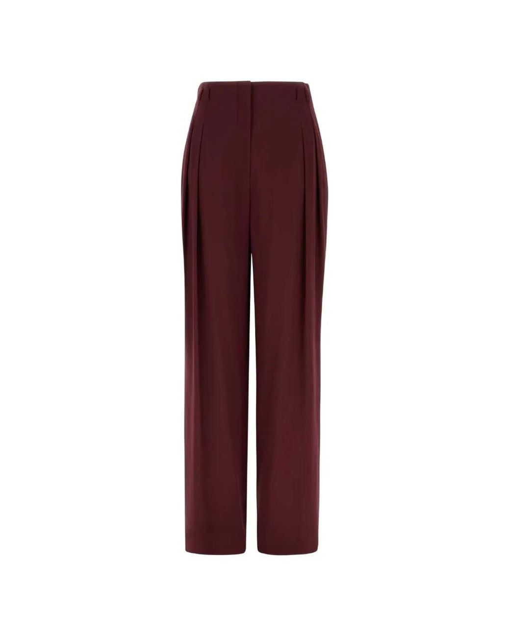 Alberta Ferretti Purple Pleated Crepe Trousers