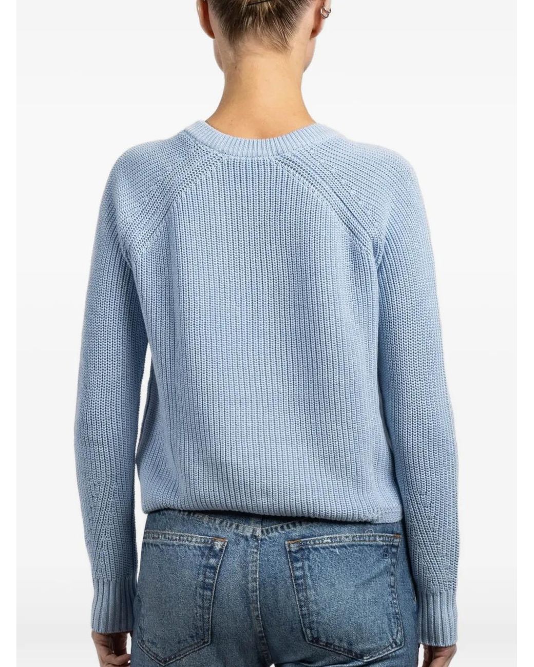 Autumn Cashmere Blue Gerippter Pullover